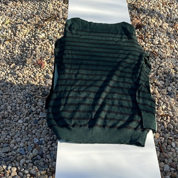 Ann Taylor Loft Green Striped Sweater - Picture 5 of 6